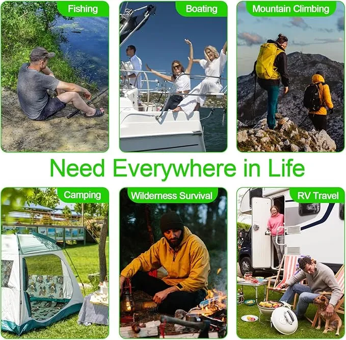 100 Count Biodegradable Portable Toilet Bags, 8 Gallon Capacity, 5 Rolls, 20 Bags Per Roll, Ideal for Camping, Hiking, Outdoor Use