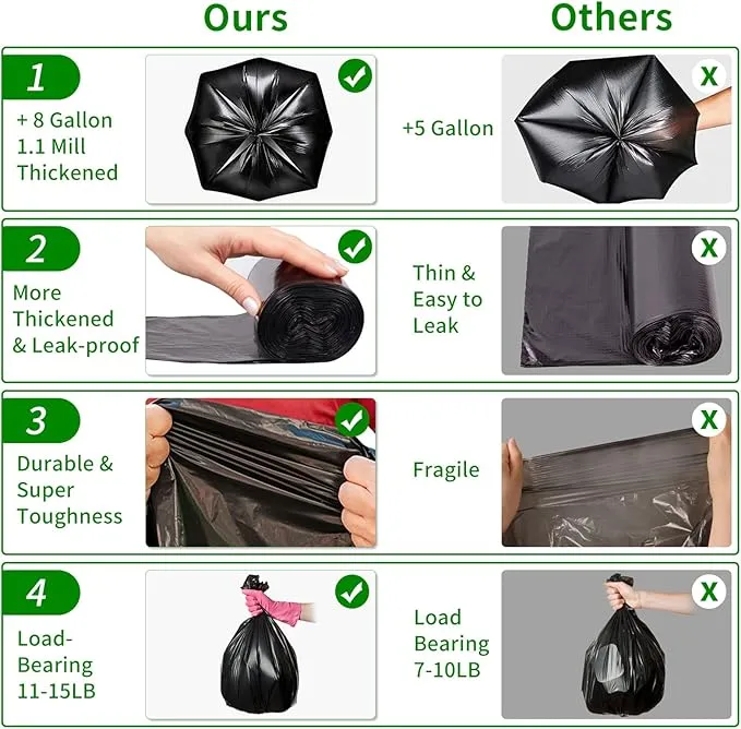 100 Portable Camping Toilet Bags,8 Gallon Super Thick Camping Toilet Bags Biodegradable Porta Potty Bags Leak-Proof Trash Bags for Adults Outdoor Boating Travel
