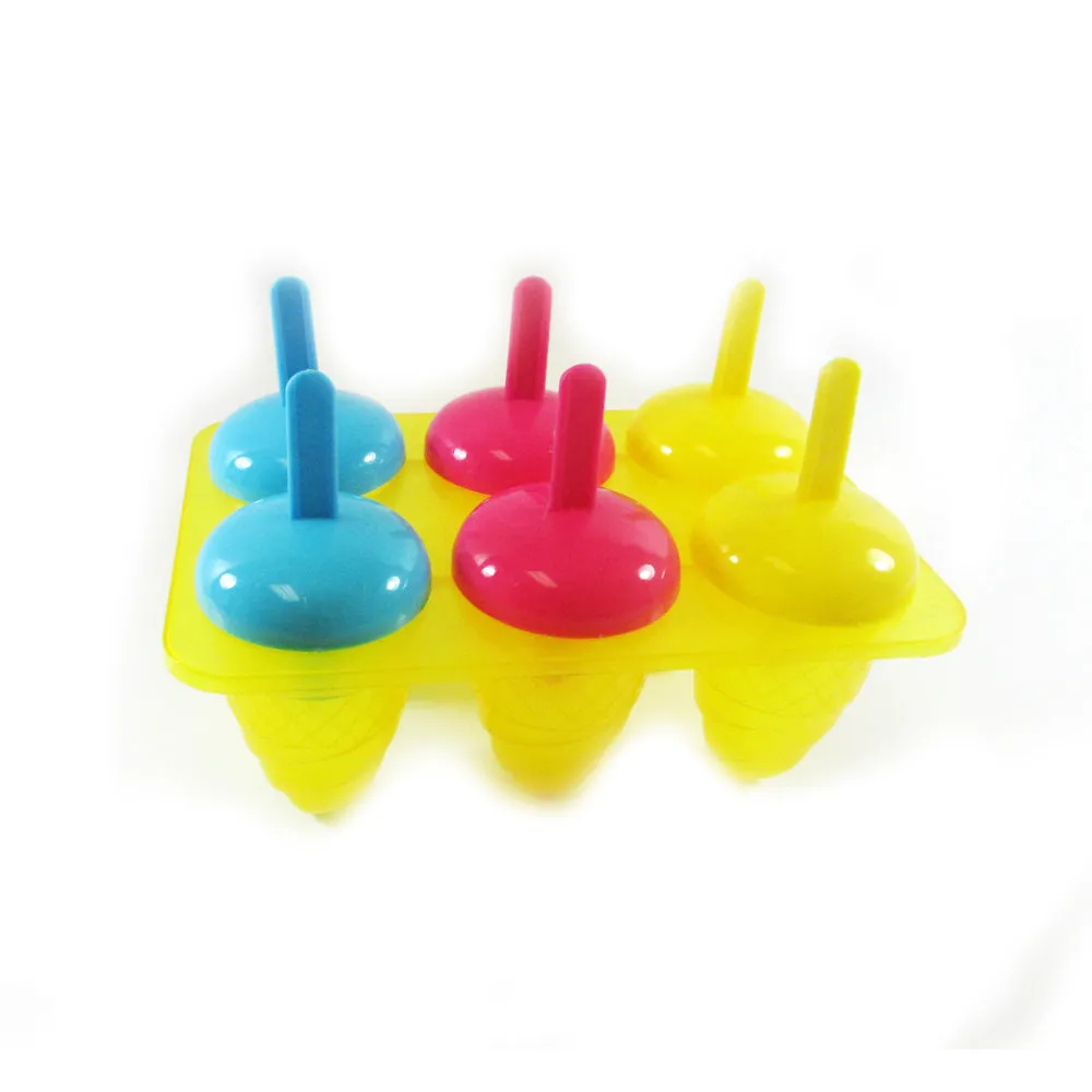 1pc 6 Section Swirl Ice Pop Maker Mold Popsicle Dessert Cream Frozen Pops Treats