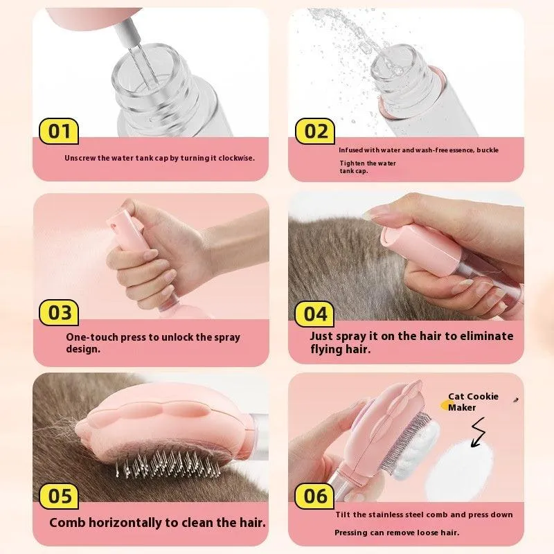 2-in-1 Shedding Spray Brush: Pamper Pets & Reduce Fur (Cats & Dogs)
