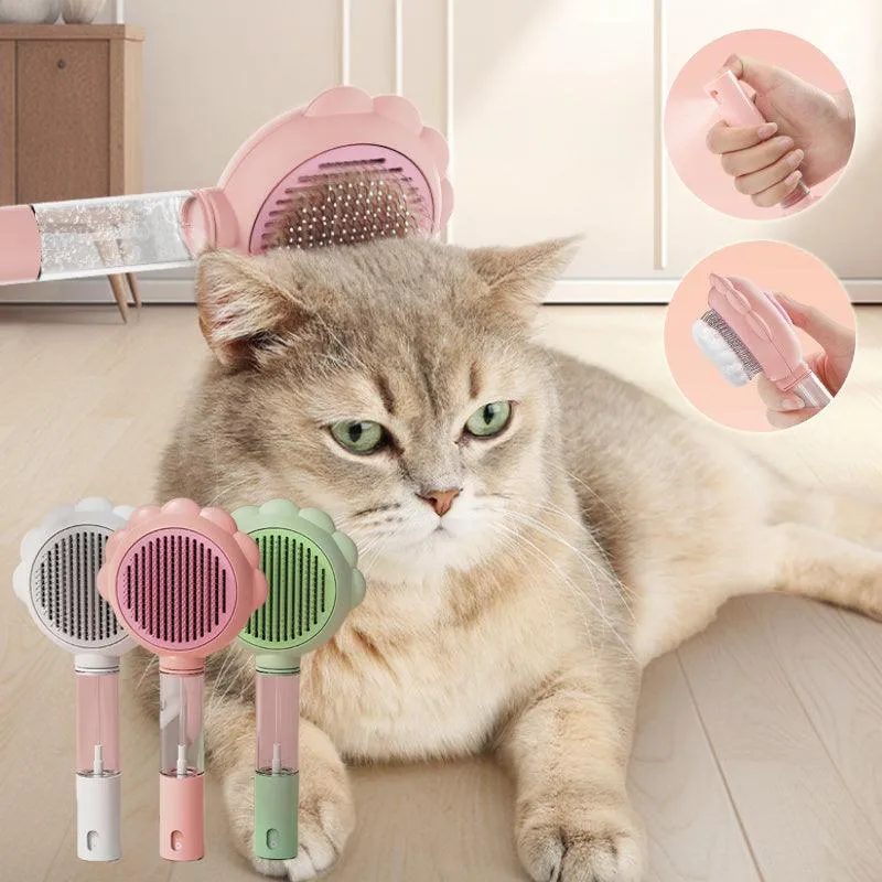 2-in-1 Shedding Spray Brush: Pamper Pets & Reduce Fur (Cats & Dogs)