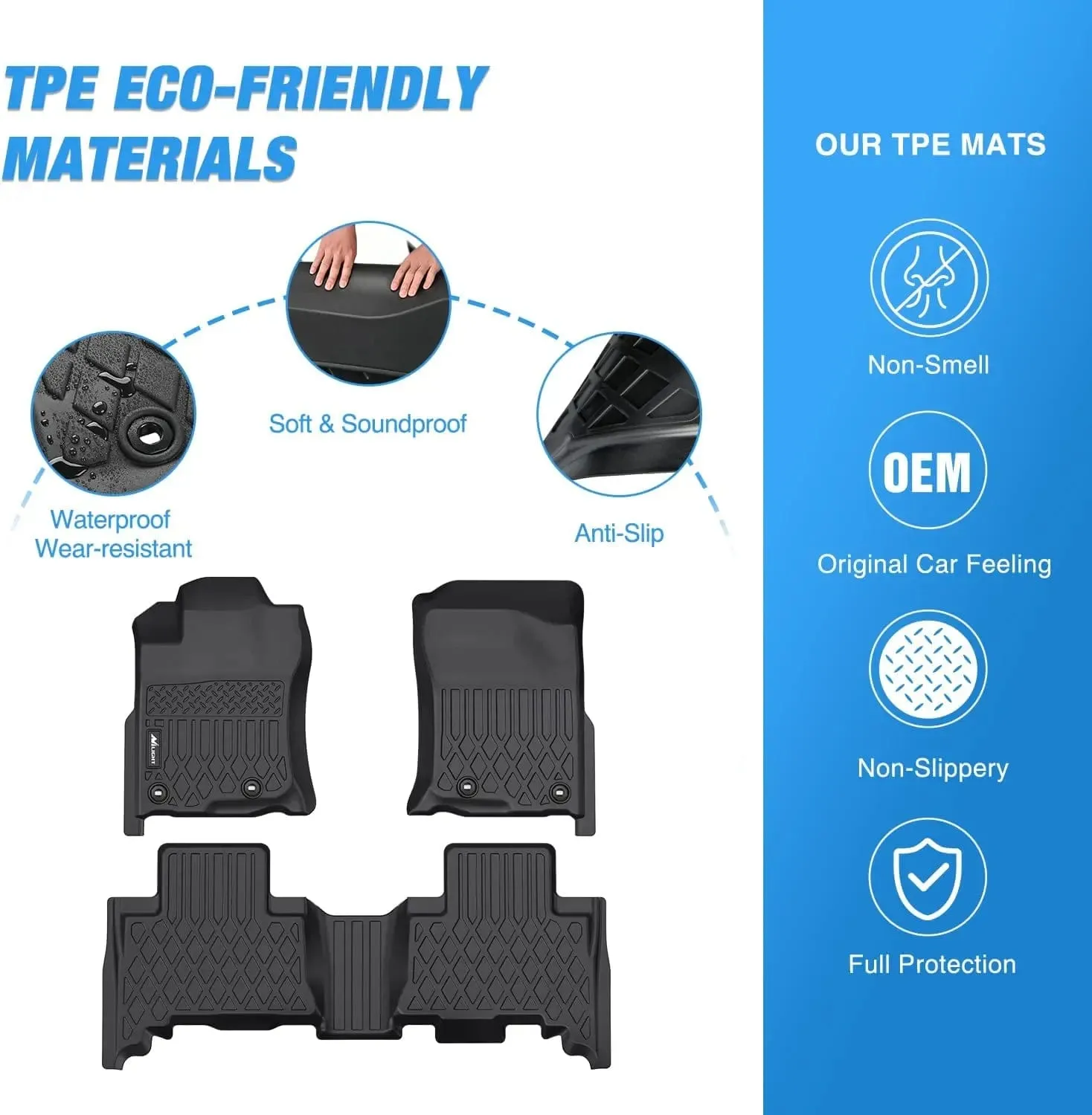 2014-2024 Lexus GX460 2013-2023 Toyota 4Runner TPE Floor Mats