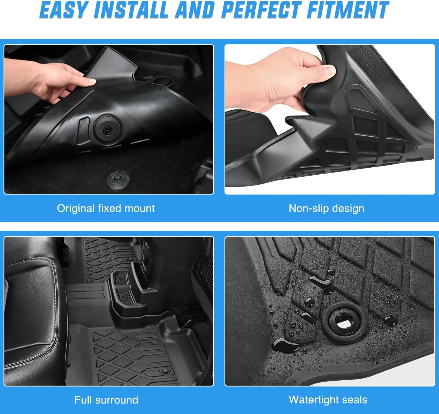 2017-2020 Ford Fusion Lincoln MKZ TPE Floor Mats