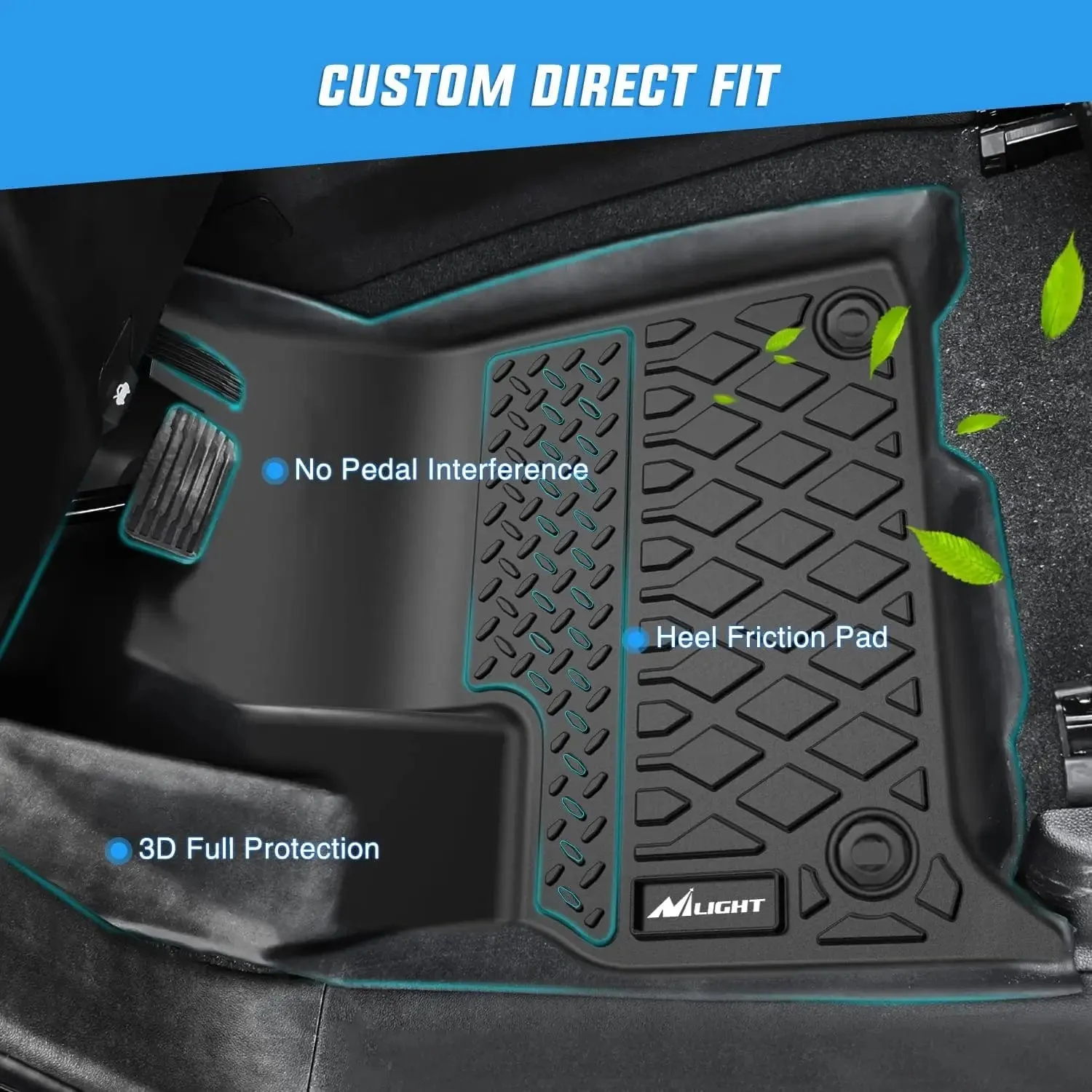 2018-2025 Chevy Traverse Bucket Seats TPE Floor Mats