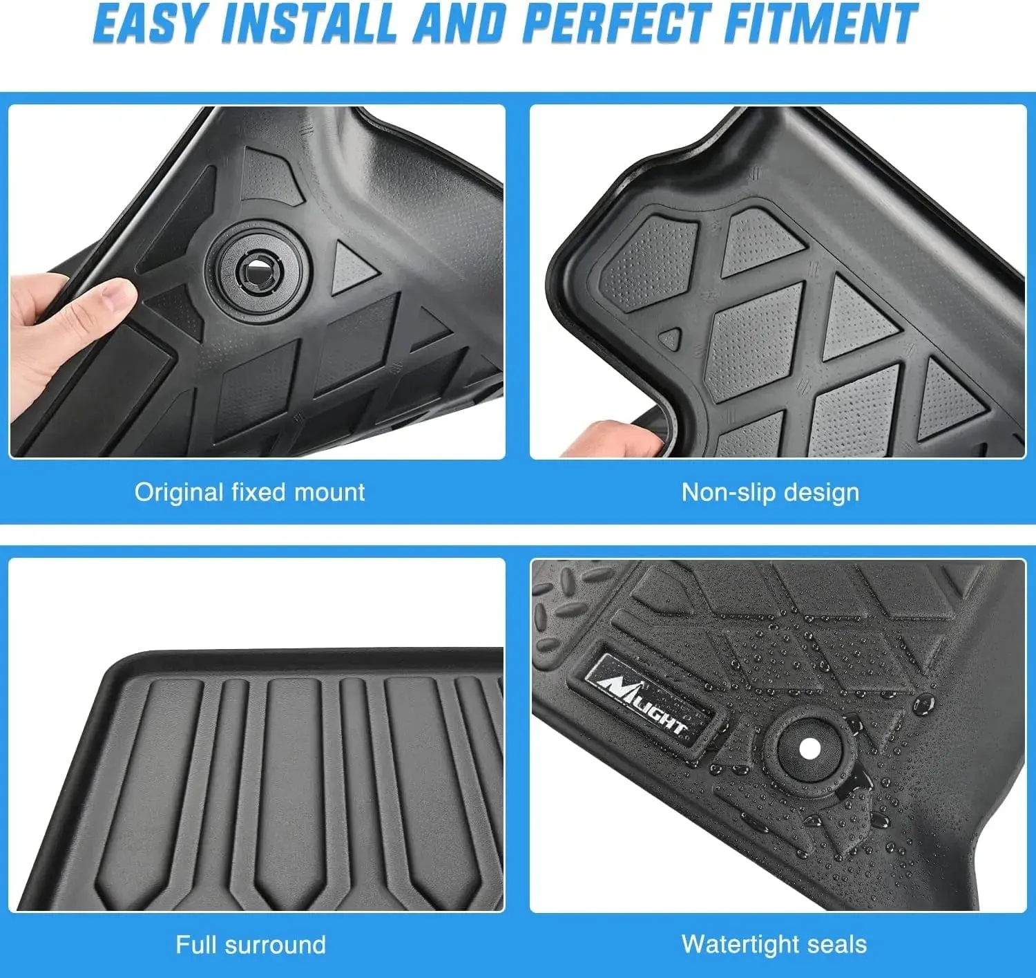 2018-2025 Chevy Traverse Bucket Seats TPE Floor Mats