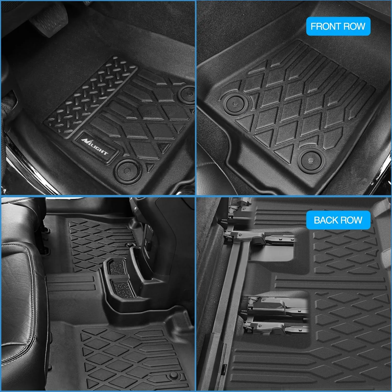 2021-2025 Jeep Grand Cherokee L 7 Passenger TPE Floor Mats