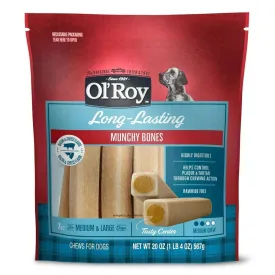 Bacon Cheese Munchy Bone Dog Treats 7 Count