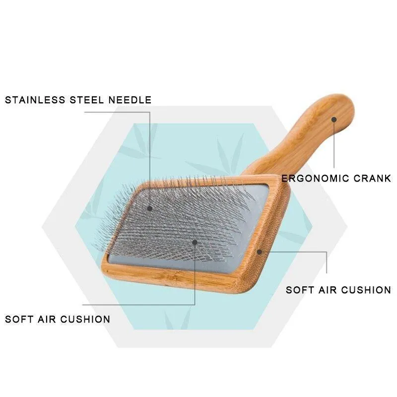 Bamboo Square Head Needle Comb