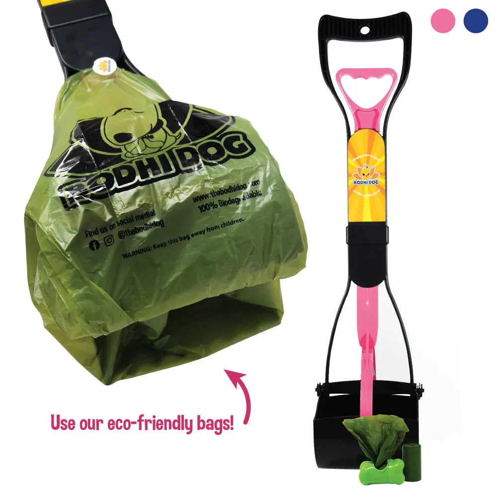 Bodhi Dog Complete Poo Pack | 24" Pooper Scooper, Poop Bags, and Pet Dog Waste Bag Holder | Perfect for Small, Medium, Large, XL Pets | Great for Grass and Gravel