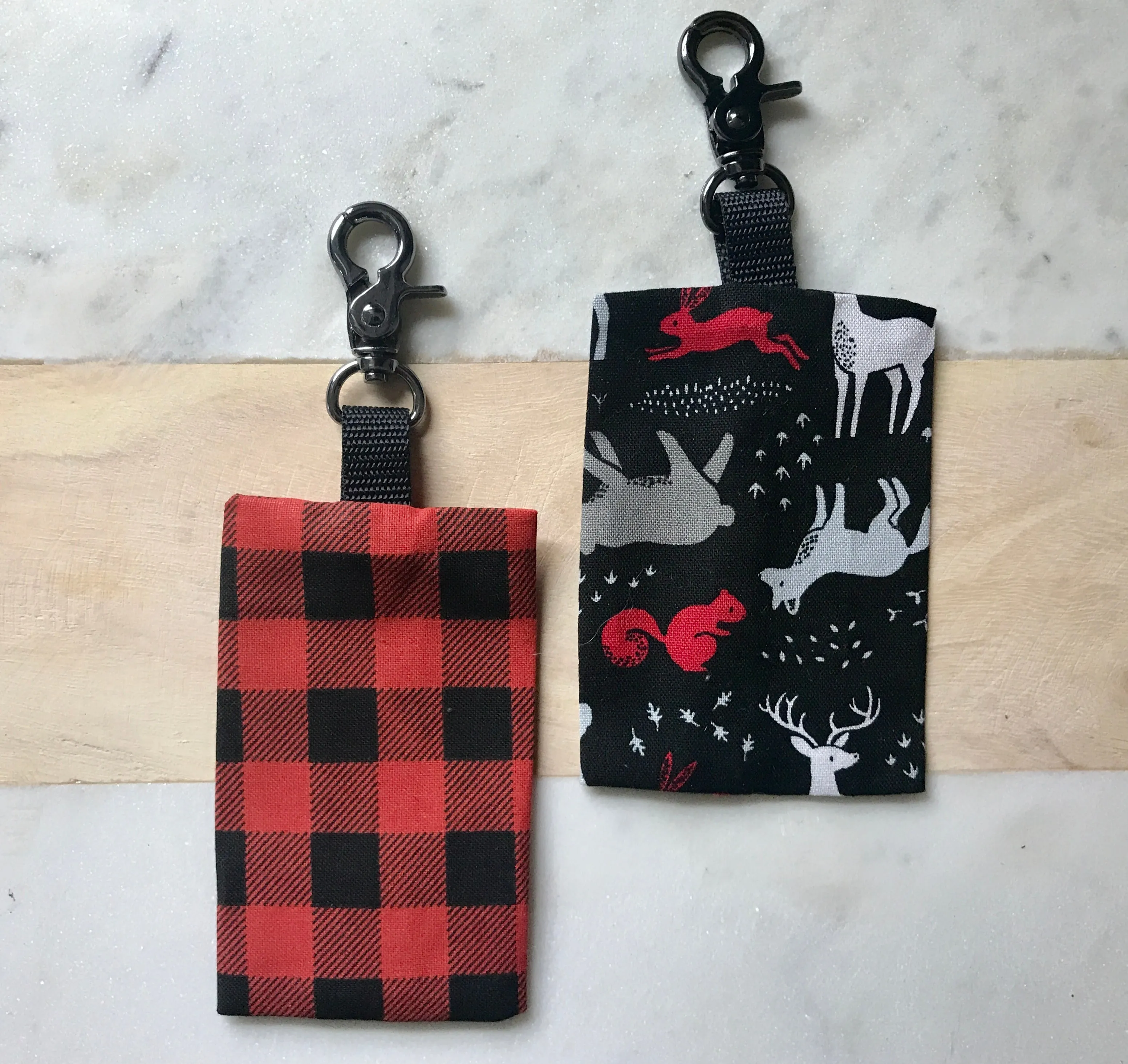 Buffalo Plaid or Forest Animal Dog Poop Bag Dispenser