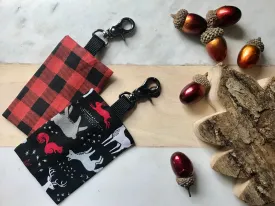 Buffalo Plaid or Forest Animal Dog Poop Bag Dispenser