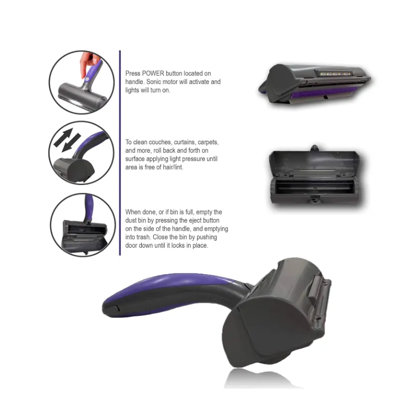 Built In Led Light Cordless Fur Hair Remover Rb-10