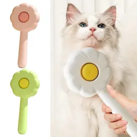 Cat Grooming Brush | Deep Hair Removal with Comfortable Bristles & One-Click Cleaning
