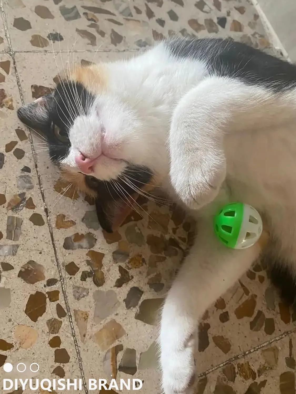 Cat Toys for Indoor Cats & Kittens, 10 Plastic Balls with Bells, Interactive Play & Healthy Exercise, 1.5-2.2 Inches, Assorted Styles
