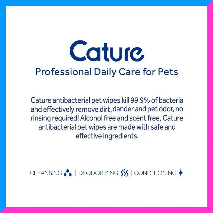 Cature Pet Anti-bacterial Wipes 80pcs