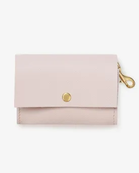 Classic Poop Bag Holder in Blush Pink Leather (Made in Italy)