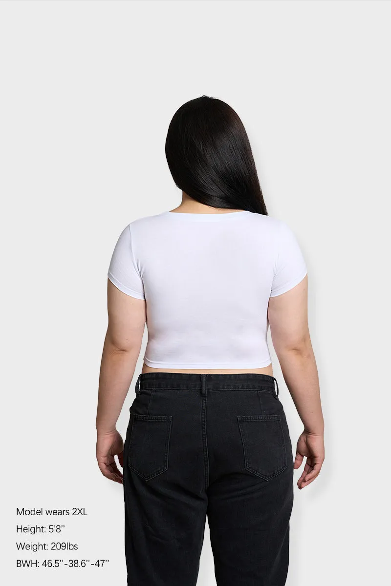 Curvy Poop A Lot Y2K Baby Tee Cherrykitten
