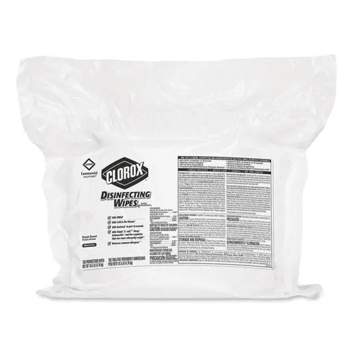 Disinfecting Wipes, 1-ply, 7 X 8, Fresh Scent, White, 700/bag Refill, 2 Bags/carton