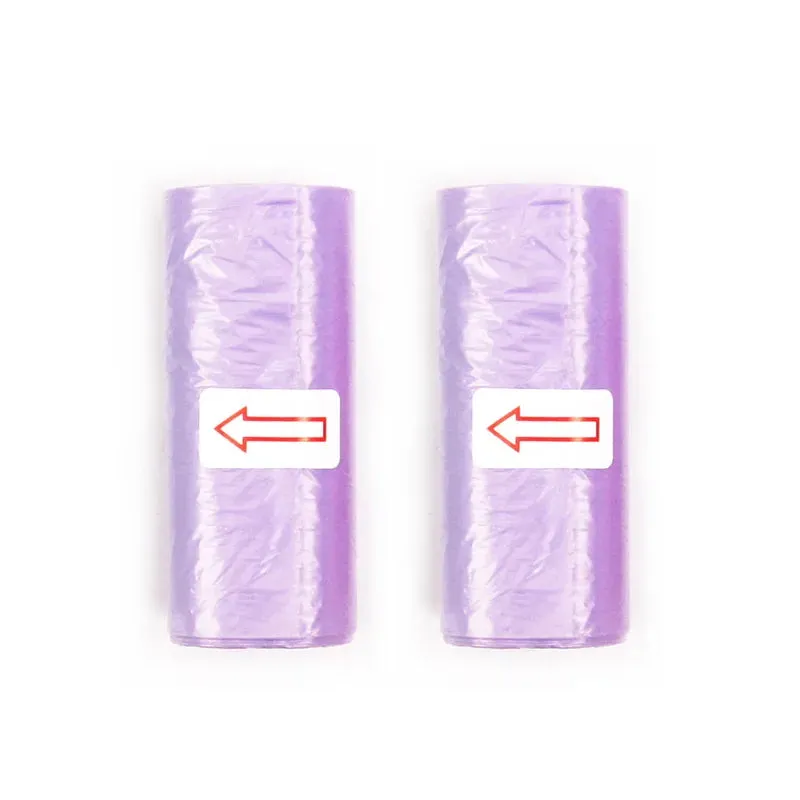 Disposable Dog Waste Bags with Paw Prints for Outdoor Clean-Up