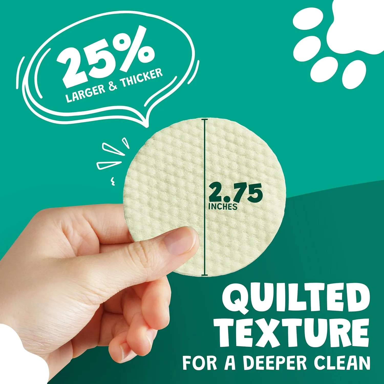 Dog Ear Wipes for Dogs | Extra Thick with Aloe Vera & Eucalyptus | 125 Count | Hypoallergenic Ear Cleaner for Dogs with Pearl Texture for Deeper Clean | Scrubby Pet
