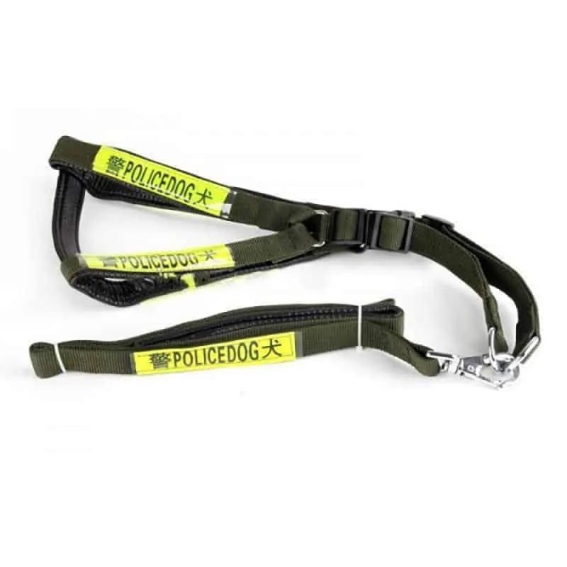 Dog Harness Collar Leash Police Dog Large