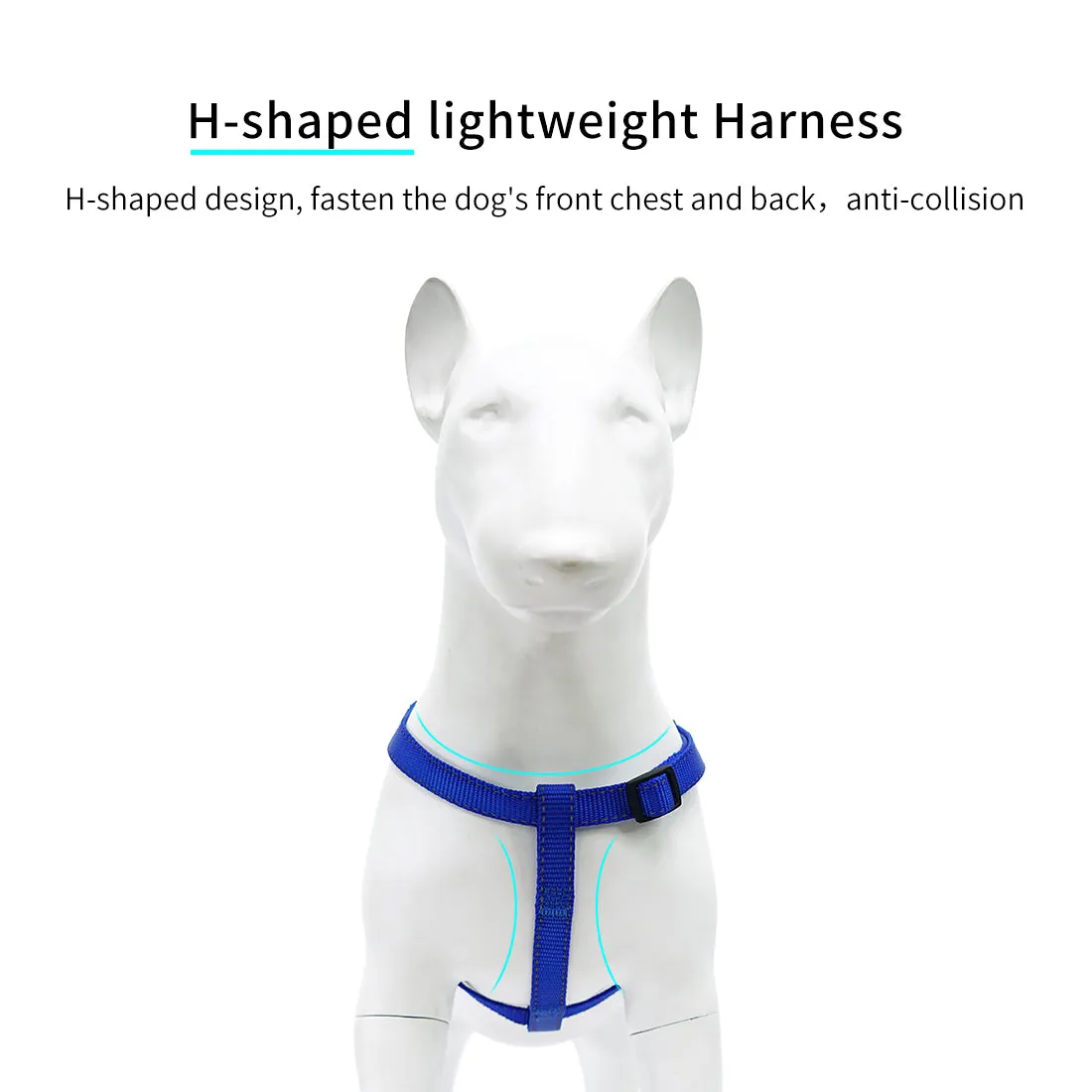 Dog Harness Leash Set Adjustable No Pull 3 Sizes Heavy Duty Walking Training Pet