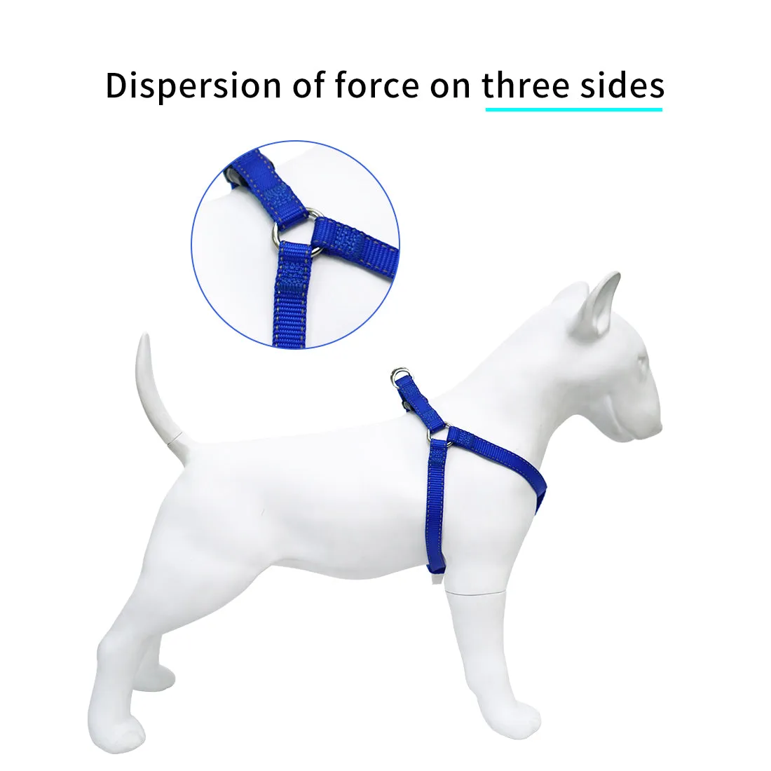 Dog Harness Leash Set Adjustable No Pull 3 Sizes Heavy Duty Walking Training Pet