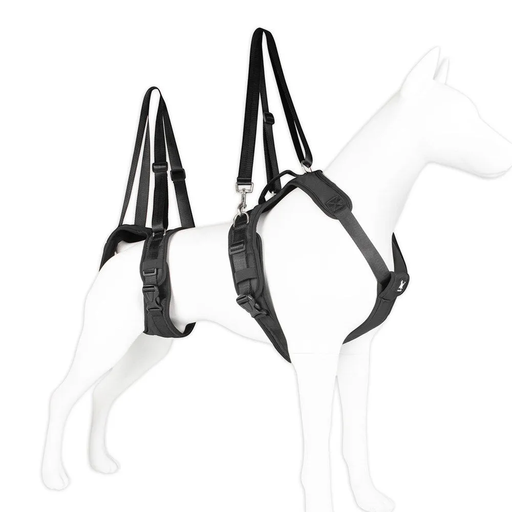 Dog Split Auxiliary Harness & Leash Set Pet Dog Front and Rear Legs Walking Assistance Belt