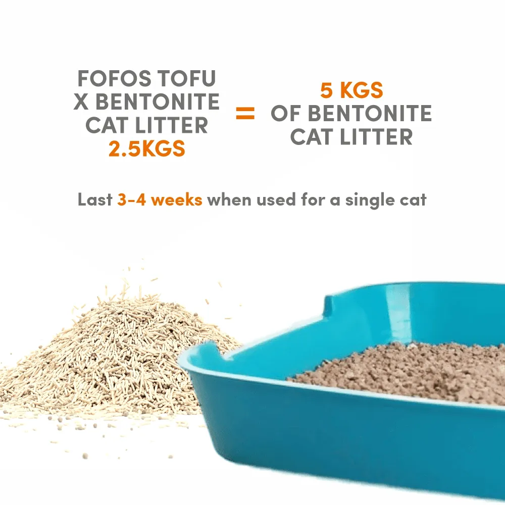 Fofos Unscented Tofu & Crushed Bentonite Cat Litter