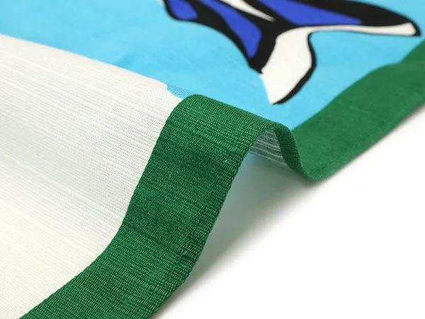 Furoshiki, Japanese Traditional Handkerchief Wrapping Cloth - Small, Blue Calico cat Mike Carp Streamer