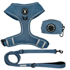 Harness and Leash Set   Poop Bag Holder | Downtown Denim