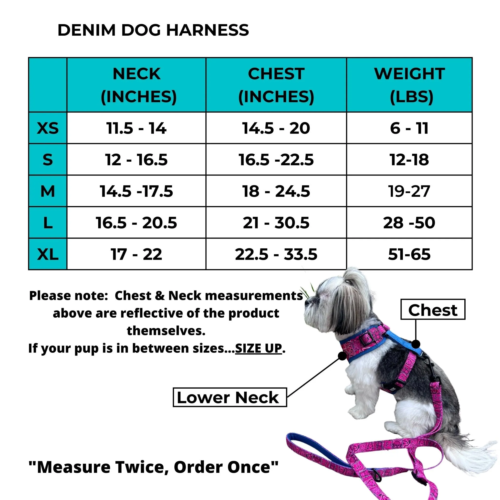 Harness and Leash Set   Poop Bag Holder | Downtown Denim