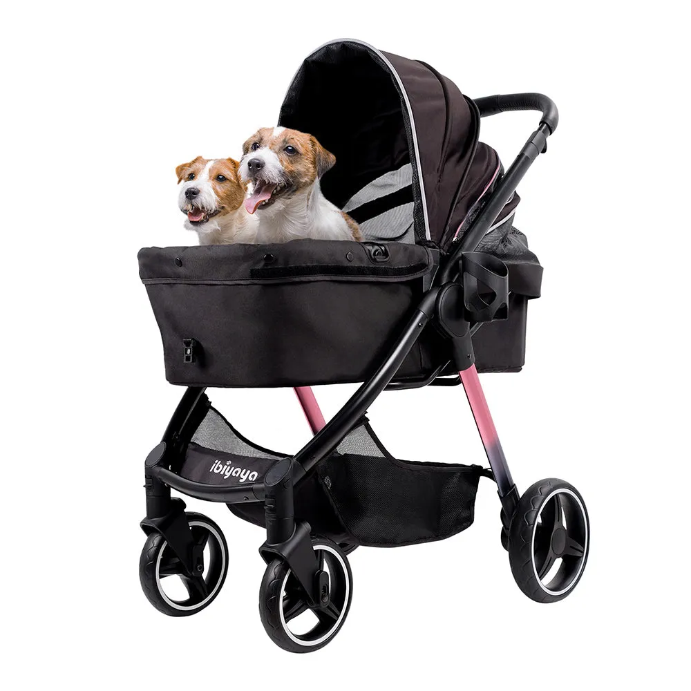 Ibiyaya Retro Luxe Folding Pet Stroller for Pets up to 30kg - Soft Sage
