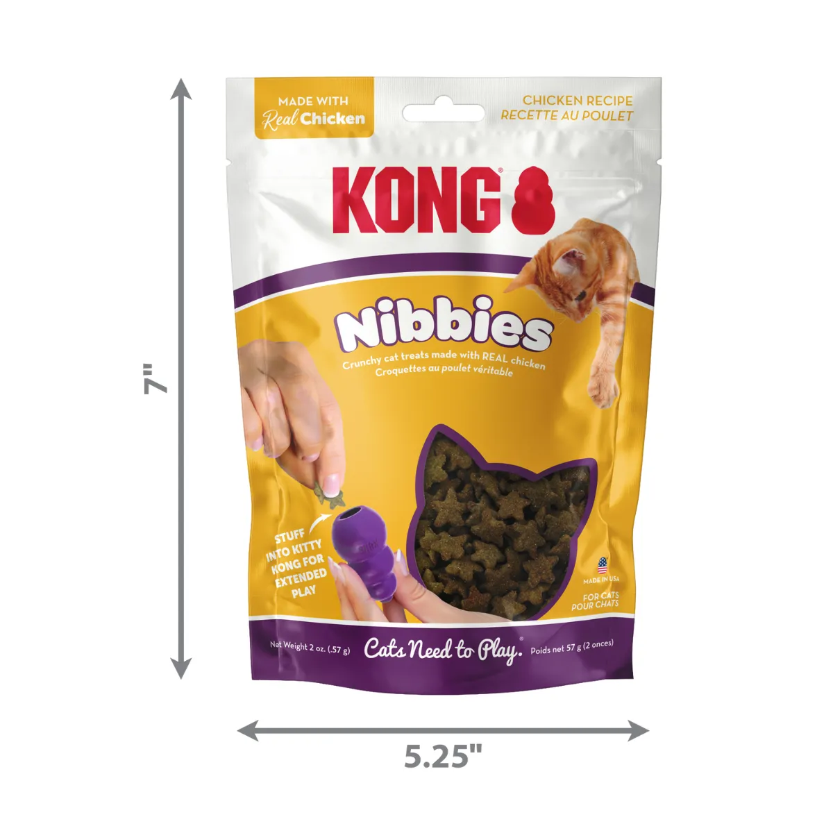 Kong Nibbies Chicken Cat Treats 2oz