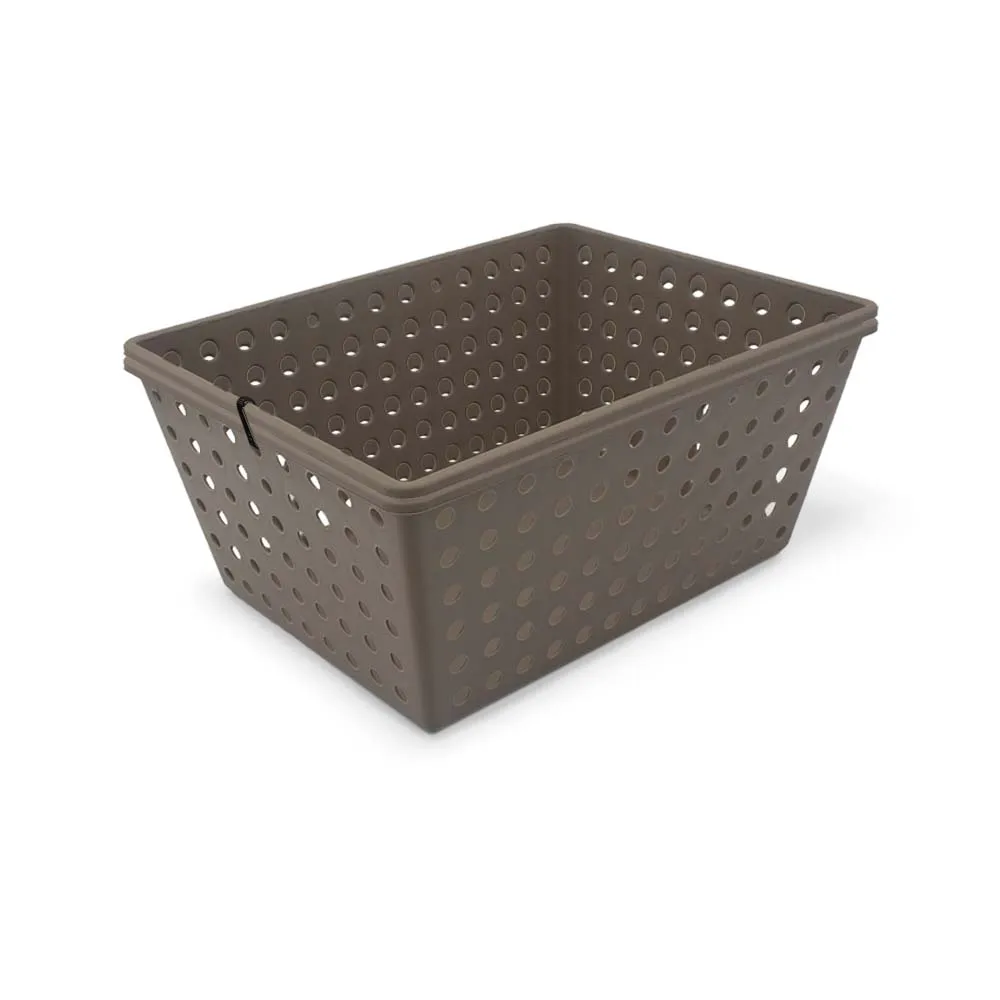 LARGE BASKET WITH LID  15 3/8” X 11 7/8” X 6 1/4” COZA