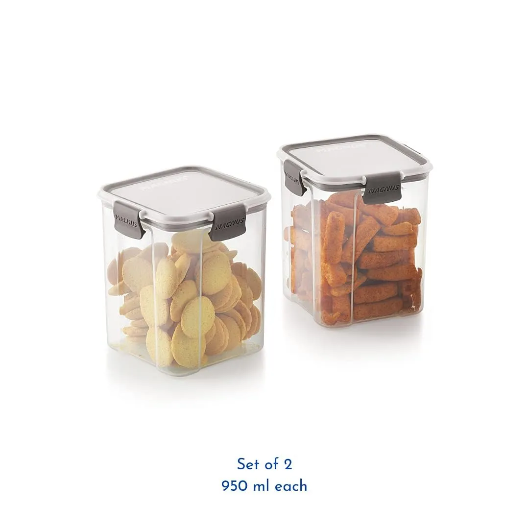 Magnus Modulock BPA Free Airtight & Leakproof Transparent Food Container Set (Set of 9)