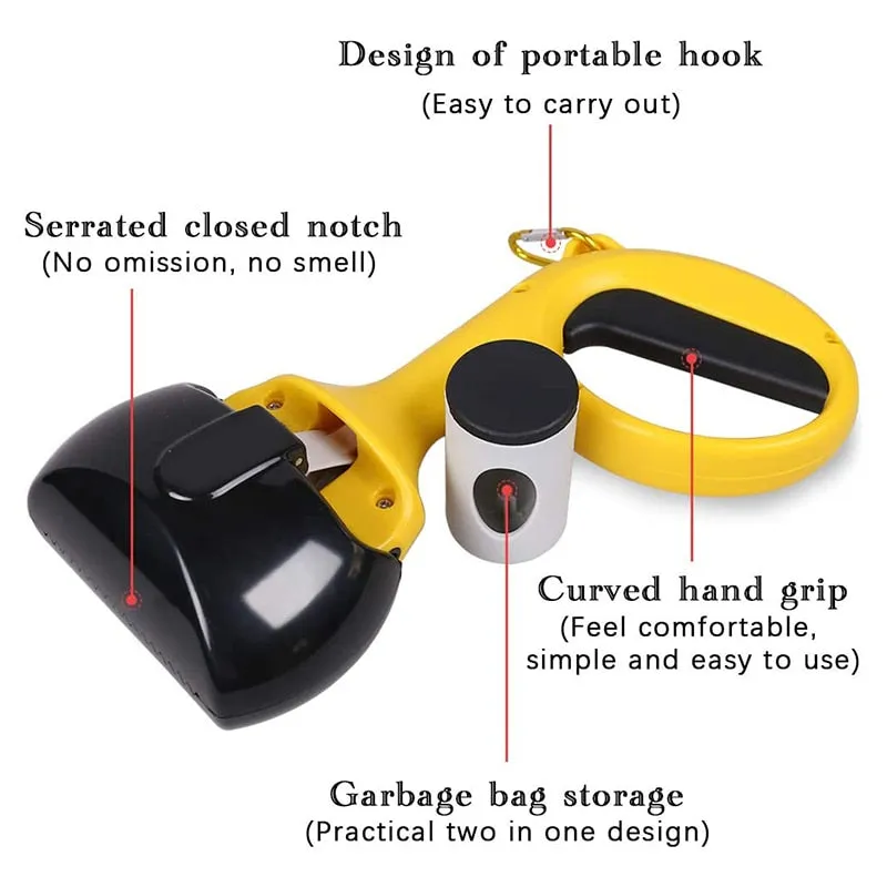 Pet Pooper Scooper for Dog Cats Long Handle Poop Scoop Outdoor Clean Pick Up Waste Picker Cleaning Tools Dog Excrement Collector