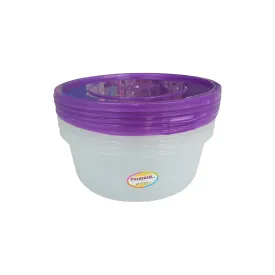 Plastic Round Foodsaver Container 800ml 5pack FORMOSA 6110