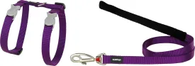 Red Dingo Classic Cat Harness and Lead Combo, Purple