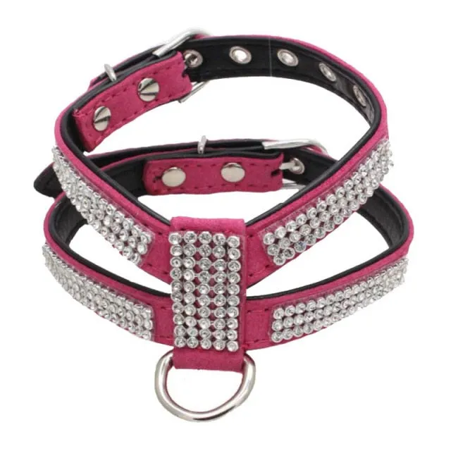 Rhinestone Adjustable Dog Harness