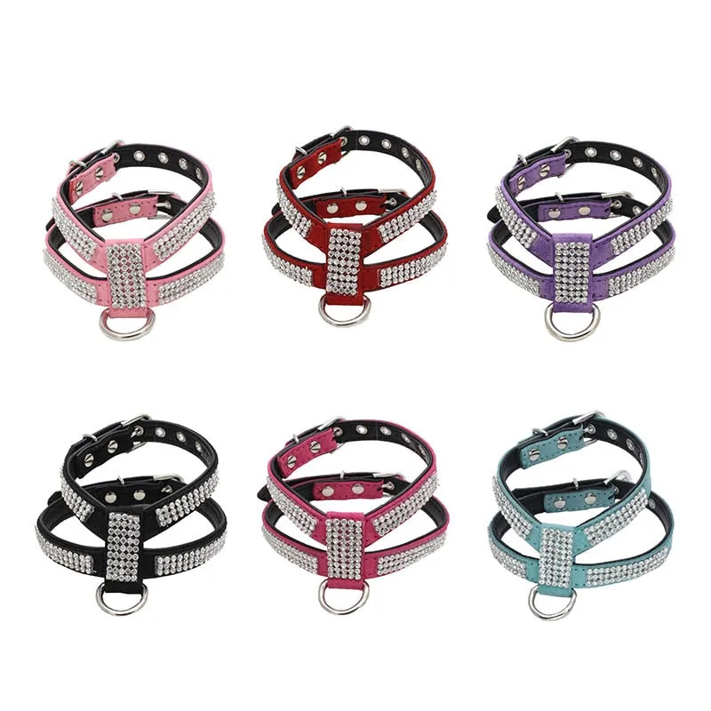 Rhinestone Adjustable Dog Harness