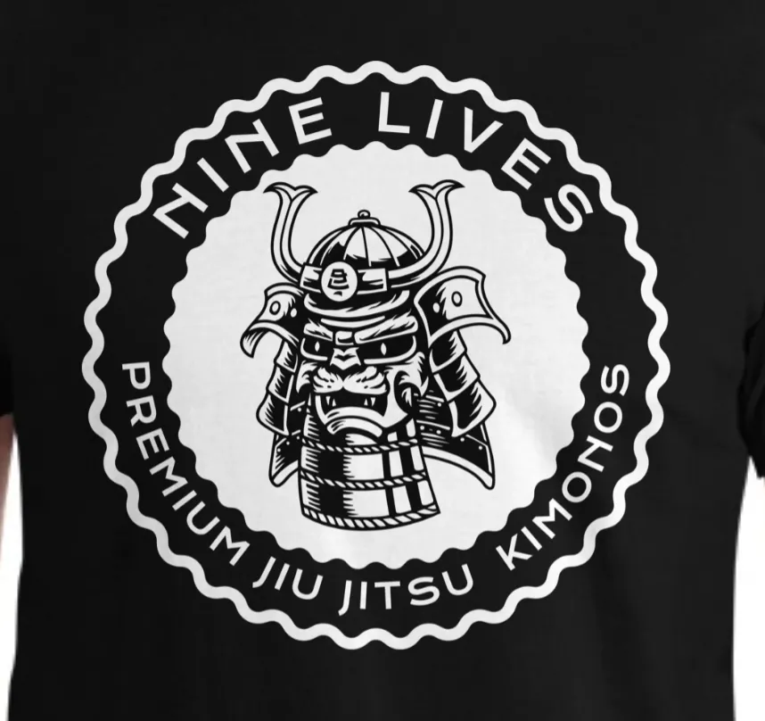 Samurai Cat Tee- Black
