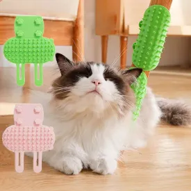 Self-Cleaning Wall-Mounted Cat Grooming Brush – Hair Removal & Massage Comb