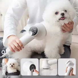 Smart 2-in-1 Dog Hair Dryer & Cat Grooming Blower - Negative Ion Technology, Low Noise, LED Touch Control, Temperature Display for Pets