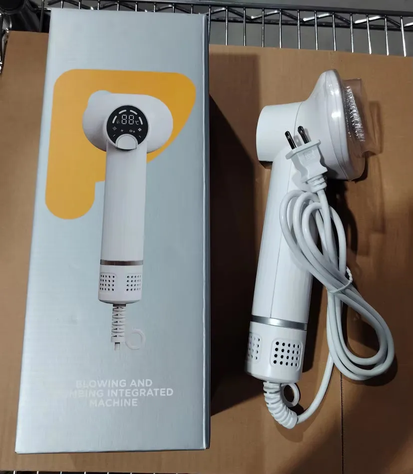 Smart 2-in-1 Dog Hair Dryer & Cat Grooming Blower - Negative Ion Technology, Low Noise, LED Touch Control, Temperature Display for Pets