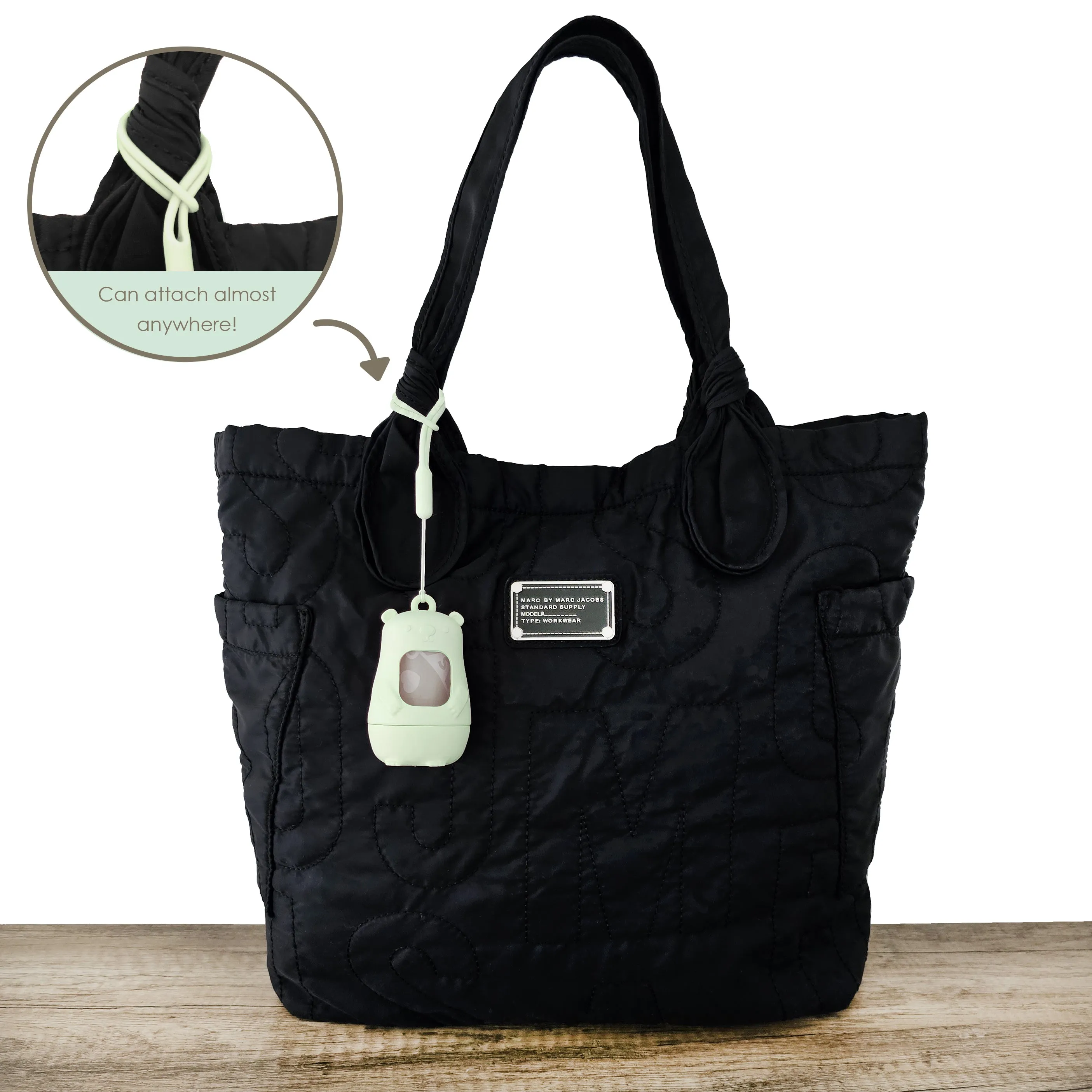 Teddy Bear Disposable Diaper Bag Dispenser | SAGE GREEN