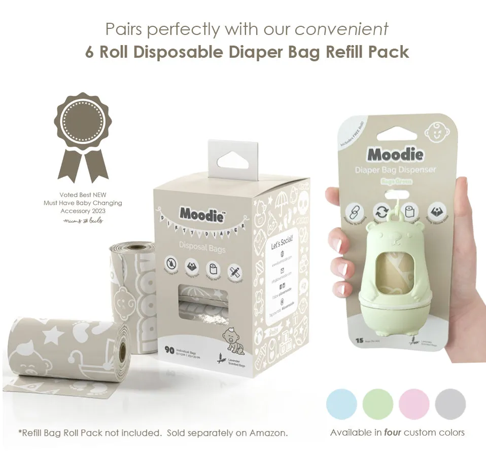 Teddy Bear Disposable Diaper Bag Dispenser | SAGE GREEN