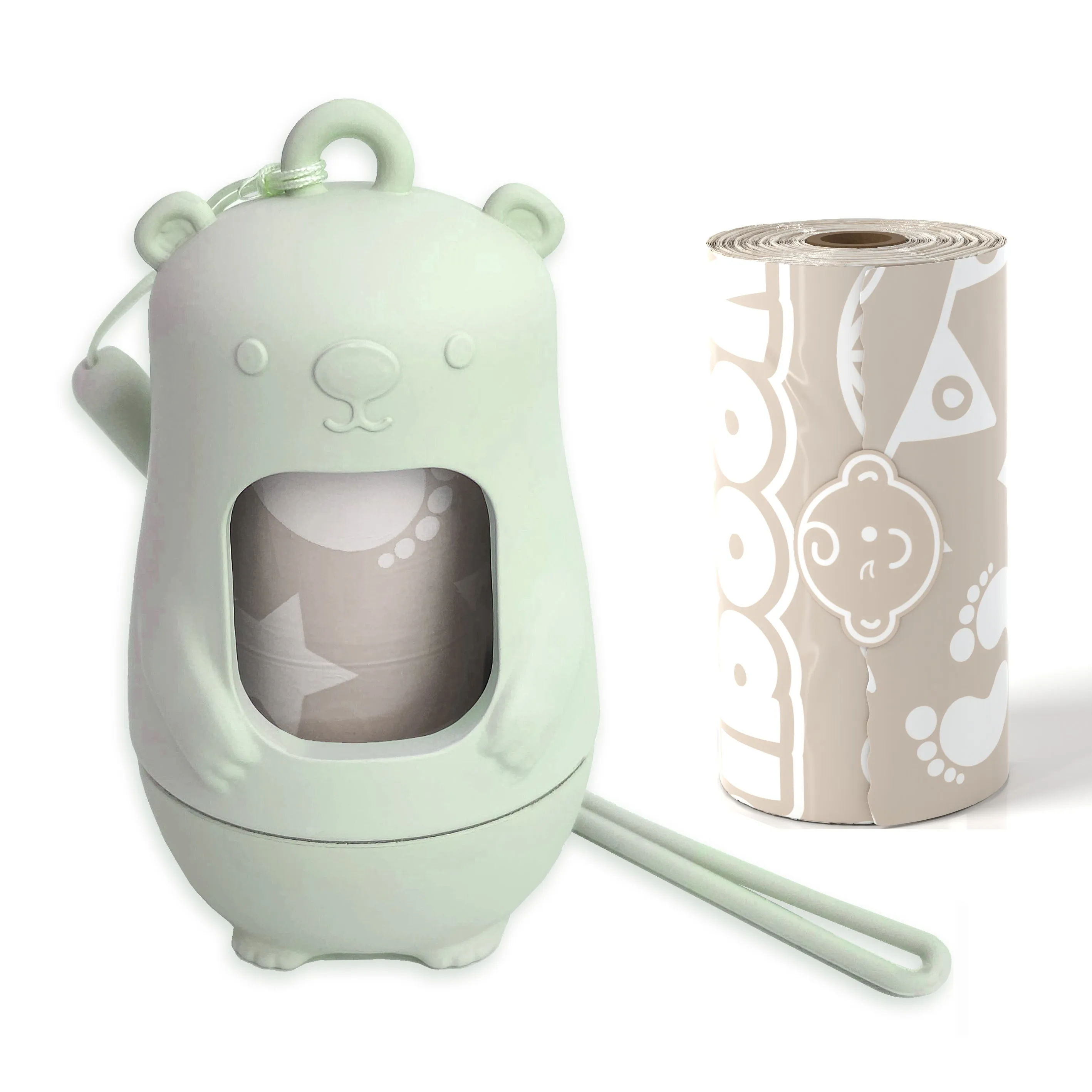 Teddy Bear Disposable Diaper Bag Dispenser | SAGE GREEN