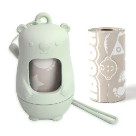 Teddy Bear Disposable Diaper Bag Dispenser | SAGE GREEN