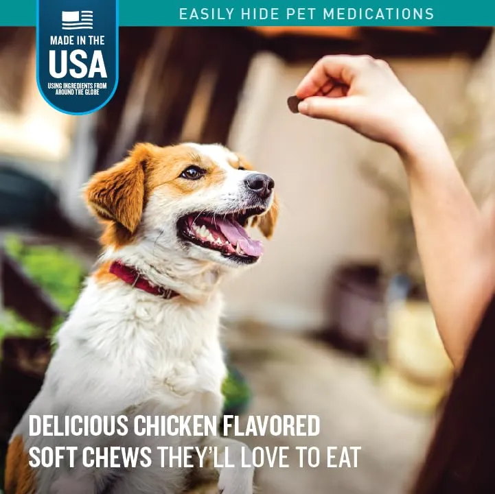VETIQ Pill Treats Chicken Flavored Advanced Soft Chew Dog Tablet and Pill Wraps or Covers - 30 Count